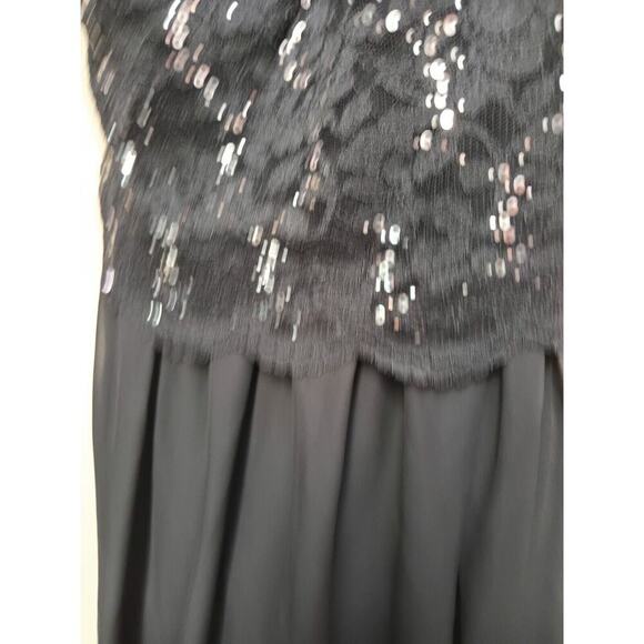 Speechless Black Lace Sequin Semi Formal Dress Size 7 - Picture 3 of 7